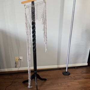 Elegant Silver Beaded scarf